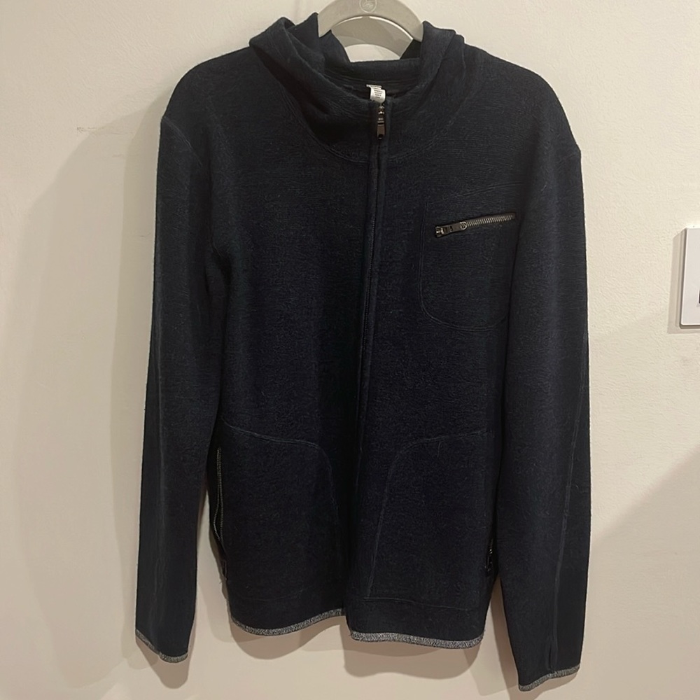 LULU Lemon - 100% Merino Wool Hoodie / Men M / Dark Navy